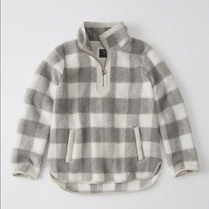 Abercrombie and Fitch Sherpa Half Zip Pullover